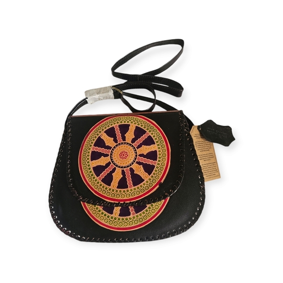 Handpainted Leather Bag - Picture 1 of 5